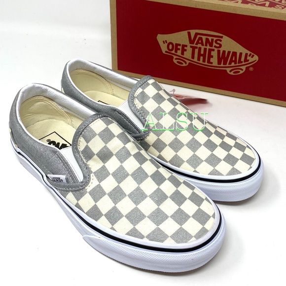 VANS Slip On Checkerboard Silver Women’s - Picture 8 of 8